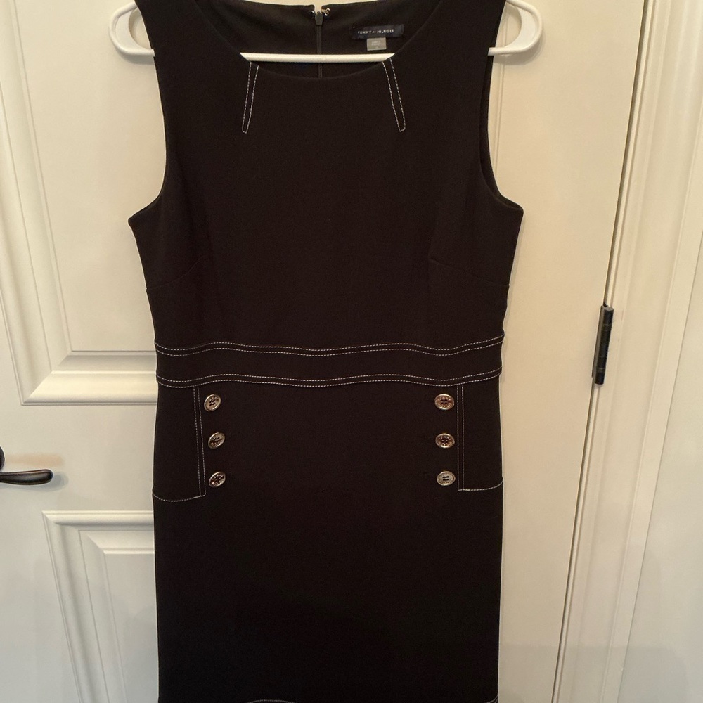 Tommy Hilfiger Black Sheath Midi Dress